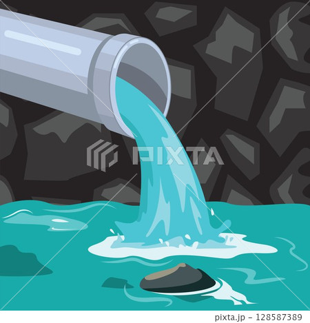 waste water pipe cartoon vector illustration element 128587389