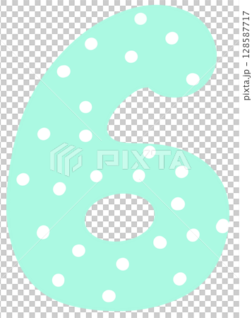 Blue number zero to nine in white dot 128587717