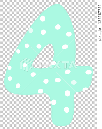 Blue number zero to nine in white dot 128587722