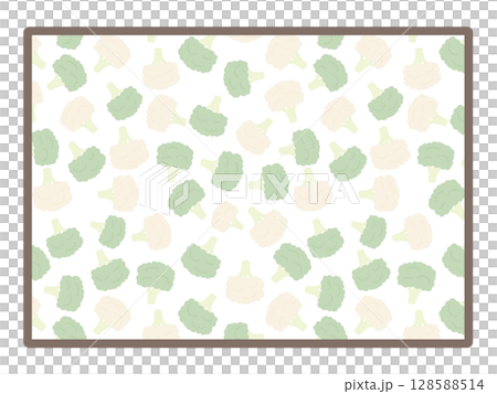 綠色花椰菜方框 綠色花椰菜方框 128588514