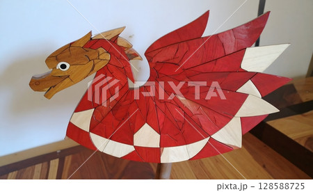Artistic Handmade Wooden Toy Dragon for Kids 128588725