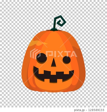 Pop and cute Jack-o'-lantern illustration 128589133