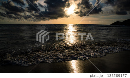 sunset over the sea sunset over the sea 128589177