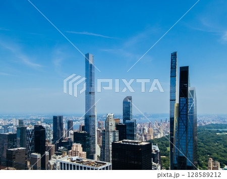 Manhattan Skyline View in New York USA 128589212