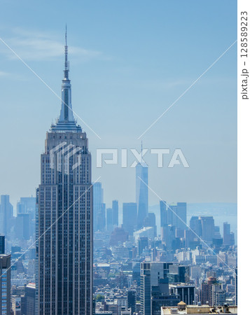 Manhattan Skyline View in New York USA 128589223