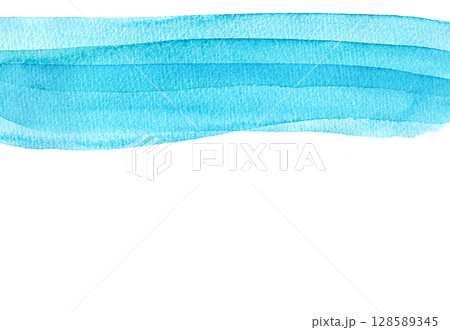 美しく重なり合った波のような水彩の背景素材 128589345