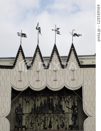 Nizhny Novgorod, Russia - August 27, 2016 - Architectural details of a Puppet Theater 128589564