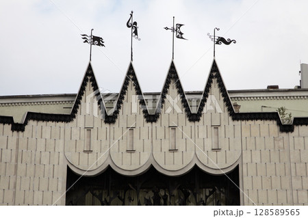 Nizhny Novgorod, Russia - August 27, 2016 - Architectural details of a Puppet Theater 128589565