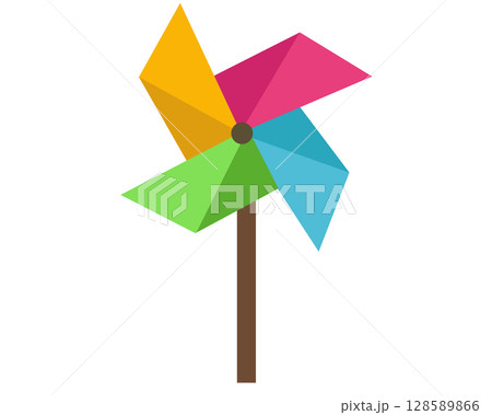 かざぐるま、風車。ベクターイラスト	 128589866