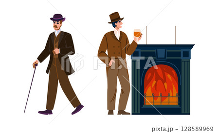 society victorian gentleman vector 128589969