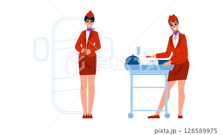 crew stewardess woman vector crew stewardess woman vector 128589975