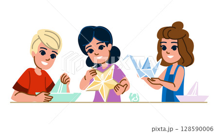 model origami hobby kid vector model origami hobby kid vector 128590006