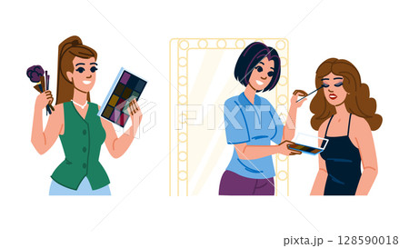 glamour makeup artist woman vector glamour makeup artist woman vector 128590018