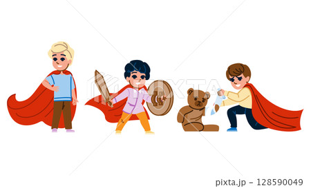 courage kid boy hero vector 128590049