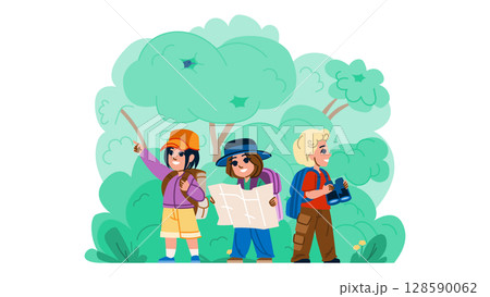 outdoors hiking nature walks hobby kid vector outdoors hiking nature walks hobby kid vector 128590062