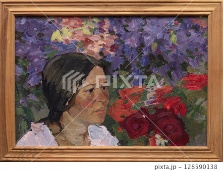 oil painting, portrait, handmade drawing oil painting, portrait, handmade drawing 128590138