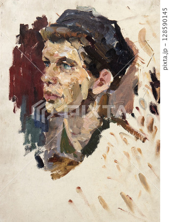 oil painting, portrait, handmade drawing oil painting, portrait, handmade drawing 128590145