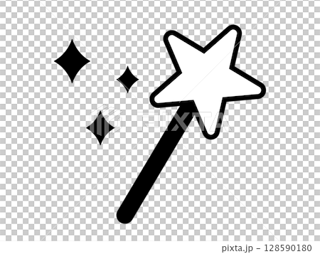 Magic wand icon monotone Magic wand icon monotone 128590180