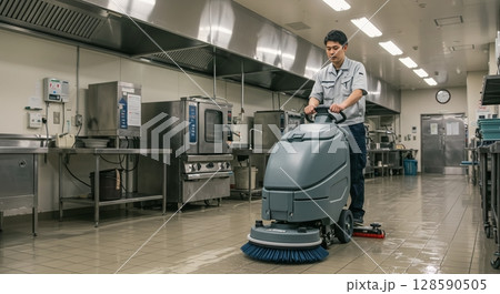 環境負荷を削減!工場で廃棄物を丁寧に分別する作業 環境負荷を削減!工場で廃棄物を丁寧に分別する作業 128590505