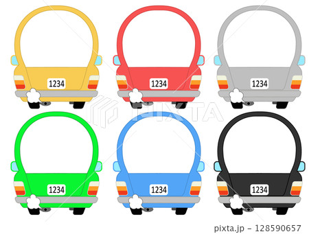 リアウィンドウの大きい自動車フレーム リアウィンドウの大きい自動車フレーム 128590657