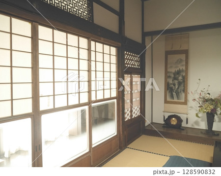 日本家屋 和室の風景 日本家屋 和室の風景 128590832