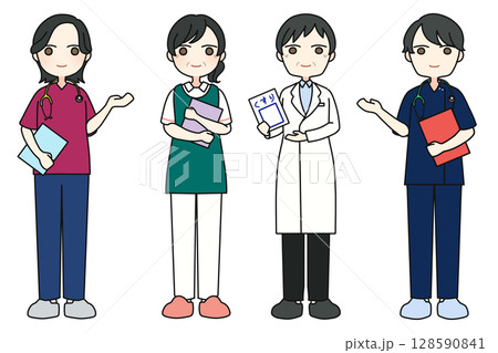 医療スタッフの男女2 128590841