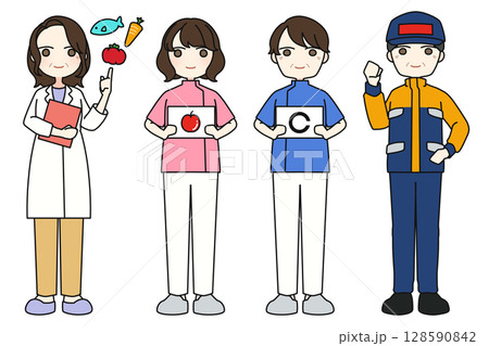 医療スタッフの男女3 128590842
