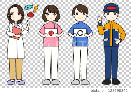 医療スタッフの男女3 128590842