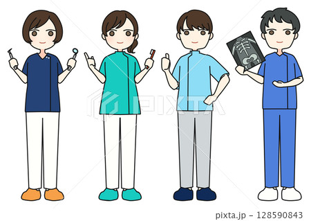 医療スタッフの男女4 128590843