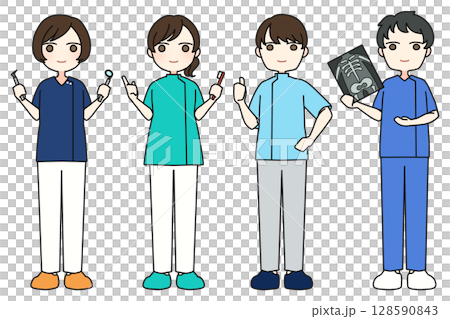 医療スタッフの男女4 128590843