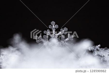 snowflake, little snowflake on the snow 128590982