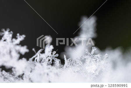 snowflake, little snowflake on the snow 128590991