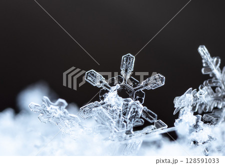 snowflake, little snowflake on the snow 128591033