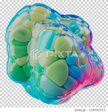 Abstract Biochemical Representation of Green Cells in a Transparent Membrane Abstract Biochemical Representation of Green Cells in a Transparent Membrane 128592515