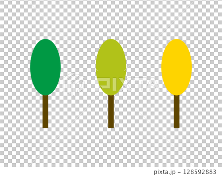 木のアイコンのイラストのセット 128592883