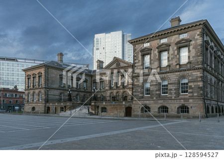 Custom House Belfast on a Cloudy Day Historic Landmark  128594527
