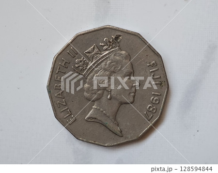 Fiji Fifty Cent Coin Queen Elizabeth II 128594844