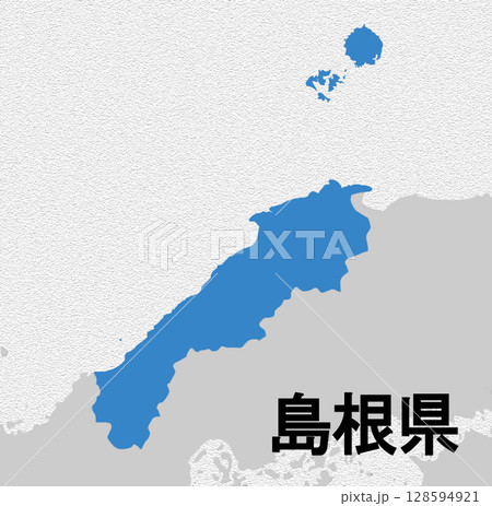 日本地図　島根県 128594921