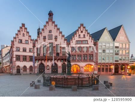 Romer building at dawn in Frankfurt am Main Germany 128595900