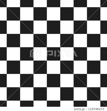 Classic Black and White Chessboard Squares Seamless Pattern Design for Strategy Games, Board Game Design, Abstract Geometric Background, Checkered Art 128596253