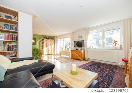 Modern living room with furniture, perfect for real estate and interior design 128596703