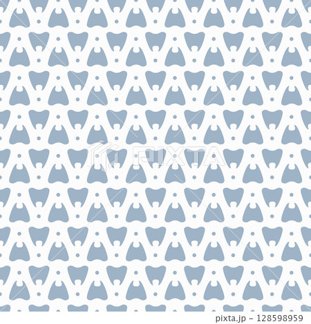 Small Teeth and Polka Dots. Cartoon Vector Concept. Handmade Background. Vector Small Teeth and Polka Dots. Cartoon Vector Concept. Handmade Background. Vector 128598959