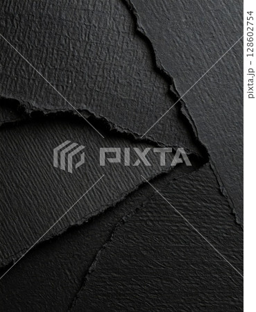 Black rough paper texture, close view paper pattern background 128602754