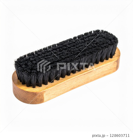 Black Bristle Shoe Brush with Wooden Handle Black Bristle Shoe Brush with Wooden Handle 128603711