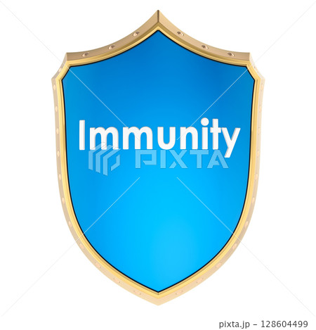 Immunity shield concept. 3D rendering 128604499
