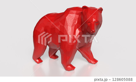 The RED Bear for Business concept 3d Rendering The RED Bear for Business concept 3d Rendering 128605088