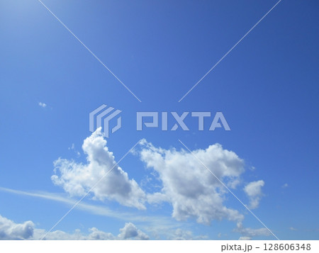 青空に浮かぶ白い雲 青空に浮かぶ白い雲 128606348