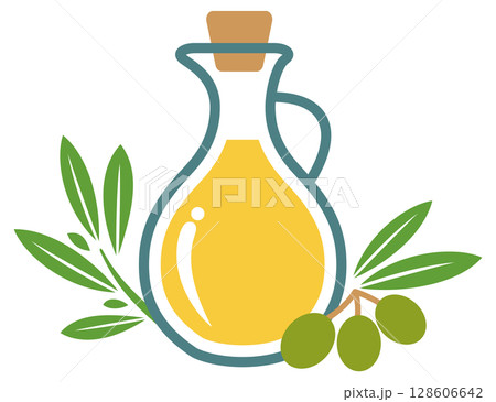 オリーブオイルのシンプルなアイコン 128606642