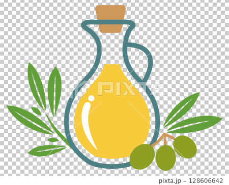 オリーブオイルのシンプルなアイコン 128606642