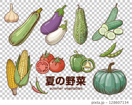 夏季蔬菜 128607134